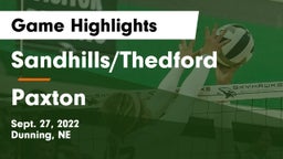 Sandhills/Thedford vs Paxton  Game Highlights - Sept. 27, 2022
