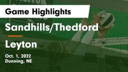 Sandhills/Thedford vs Leyton  Game Highlights - Oct. 1, 2022