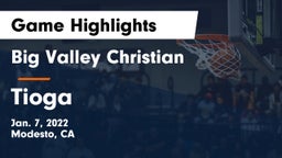 Big Valley Christian  vs Tioga  Game Highlights - Jan. 7, 2022