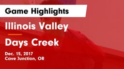 Illinois Valley  vs Days Creek Game Highlights - Dec. 15, 2017