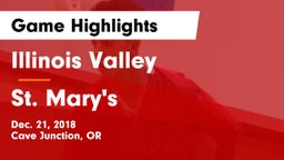 Illinois Valley  vs St. Mary's  Game Highlights - Dec. 21, 2018