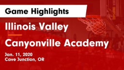 Illinois Valley  vs Canyonville Academy Game Highlights - Jan. 11, 2020