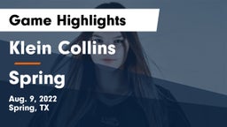 Klein Collins  vs Spring  Game Highlights - Aug. 9, 2022