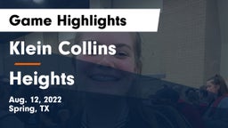 Klein Collins  vs Heights Game Highlights - Aug. 12, 2022