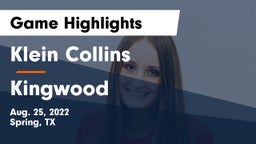 Klein Collins  vs Kingwood  Game Highlights - Aug. 25, 2022