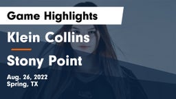 Klein Collins  vs Stony Point  Game Highlights - Aug. 26, 2022