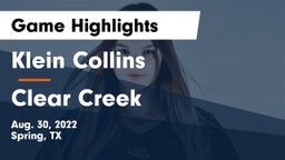 Klein Collins  vs Clear Creek  Game Highlights - Aug. 30, 2022