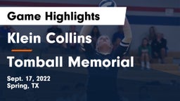 Klein Collins  vs Tomball Memorial  Game Highlights - Sept. 17, 2022