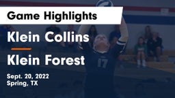 Klein Collins  vs Klein Forest  Game Highlights - Sept. 20, 2022