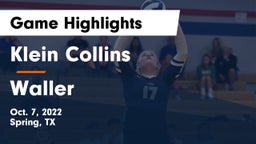 Klein Collins  vs Waller  Game Highlights - Oct. 7, 2022