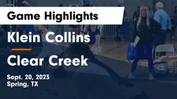 Klein Collins  vs Clear Creek  Game Highlights - Sept. 20, 2023