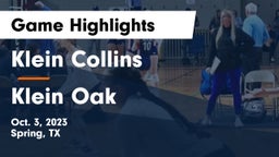 Klein Collins  vs Klein Oak  Game Highlights - Oct. 3, 2023