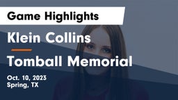 Klein Collins  vs Tomball Memorial  Game Highlights - Oct. 10, 2023