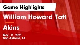 William Howard Taft  vs Akins Game Highlights - Nov. 11, 2021