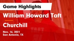 William Howard Taft  vs Churchill  Game Highlights - Nov. 16, 2021