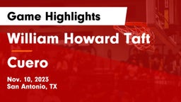 William Howard Taft  vs Cuero  Game Highlights - Nov. 10, 2023