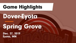 Dover-Eyota  vs Spring Grove  Game Highlights - Dec. 27, 2019