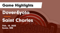 Dover-Eyota  vs Saint Charles  Game Highlights - Feb. 18, 2020