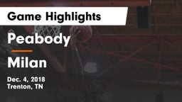 Peabody  vs Milan  Game Highlights - Dec. 4, 2018