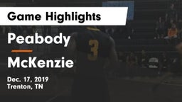 Peabody  vs McKenzie  Game Highlights - Dec. 17, 2019