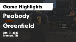 Peabody  vs Greenfield  Game Highlights - Jan. 3, 2020