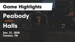 Peabody  vs Halls  Game Highlights - Jan. 31, 2020