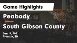 Peabody  vs South Gibson County  Game Highlights - Jan. 5, 2021