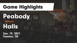 Peabody  vs Halls  Game Highlights - Jan. 19, 2021