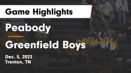 Peabody  vs Greenfield Boys Game Highlights - Dec. 5, 2022