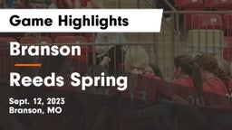 Branson  vs Reeds Spring  Game Highlights - Sept. 12, 2023