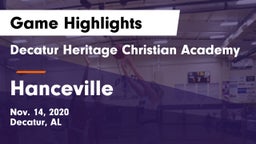Decatur Heritage Christian Academy  vs Hanceville  Game Highlights - Nov. 14, 2020