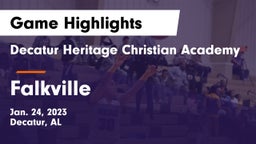 Decatur Heritage Christian Academy  vs Falkville  Game Highlights - Jan. 24, 2023