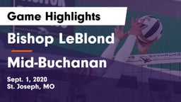 Bishop LeBlond  vs Mid-Buchanan  Game Highlights - Sept. 1, 2020