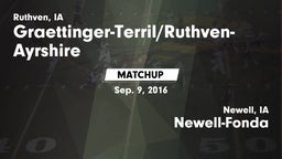 Matchup: Graettinger-Terril/R vs. Newell-Fonda  2016