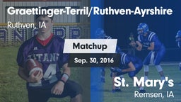 Matchup: Graettinger-Terril/R vs. St. Mary's  2016