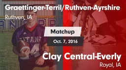 Matchup: Graettinger-Terril/R vs. Clay Central-Everly  2016