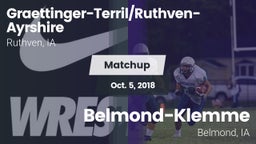 Matchup: Graettinger-Terril/R vs. Belmond-Klemme  2018