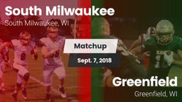 Matchup: South Milwaukee vs. Greenfield  2018