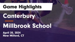 Canterbury  vs Millbrook School Game Highlights - April 20, 2024
