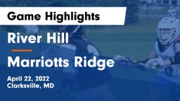 River Hill  vs Marriotts Ridge  Game Highlights - April 22, 2022