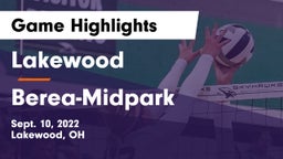 Lakewood  vs Berea-Midpark  Game Highlights - Sept. 10, 2022