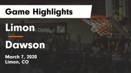 Limon  vs Dawson  Game Highlights - March 7, 2020