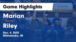 Marian  vs Riley  Game Highlights - Dec. 4, 2020
