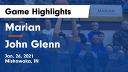 Marian  vs John Glenn  Game Highlights - Jan. 26, 2021