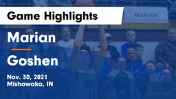 Marian  vs Goshen  Game Highlights - Nov. 30, 2021