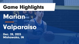 Marian  vs Valparaiso  Game Highlights - Dec. 28, 2023