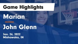 Marian  vs John Glenn Game Highlights - Jan. 26, 2022
