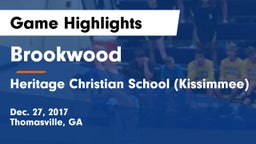 Brookwood  vs Heritage Christian School (Kissimmee) Game Highlights - Dec. 27, 2017