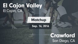 Matchup: El Cajon Valley vs. Crawford  2016