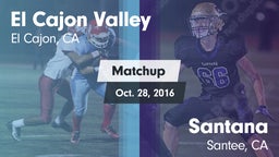 Matchup: El Cajon Valley vs. Santana  2016
